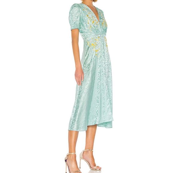 SOLD Saloni Lea Dress in Clearwater Size 4 - Picture 2 of 8